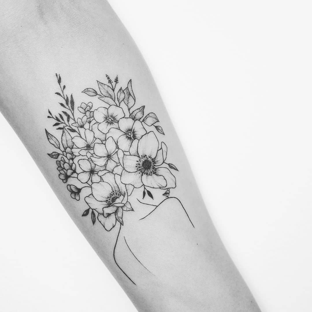 Floral human tattoos | tattoos by category